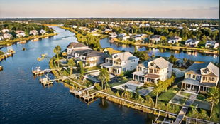 Illustrative waterfront residential community